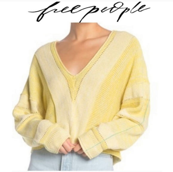 FREE PEOPLE For REVOLVE Lemonade Stand Pullover Sweater NEW - Picture 2 of 12